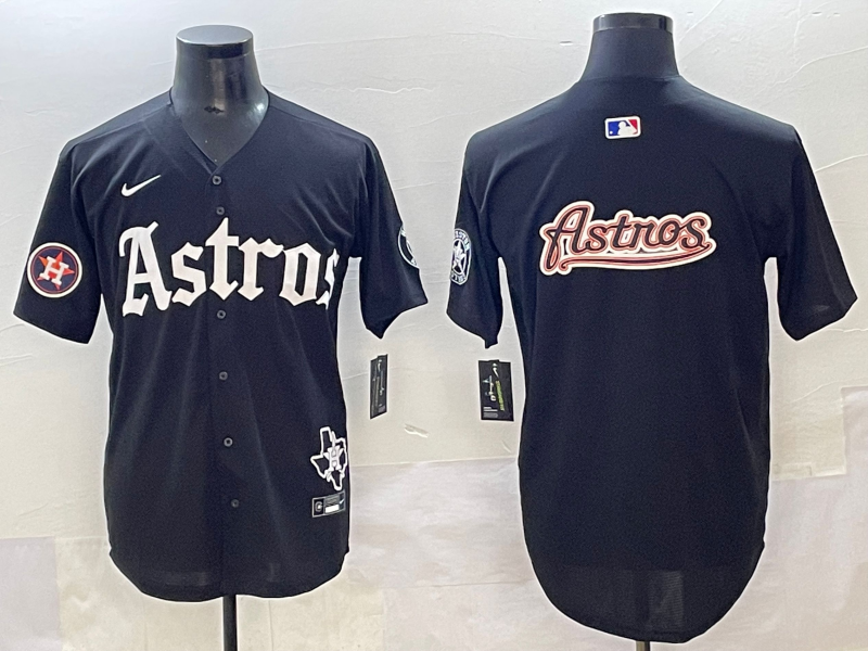 Men Houston Astros blank black MLB Nike 2025 jersey style 22